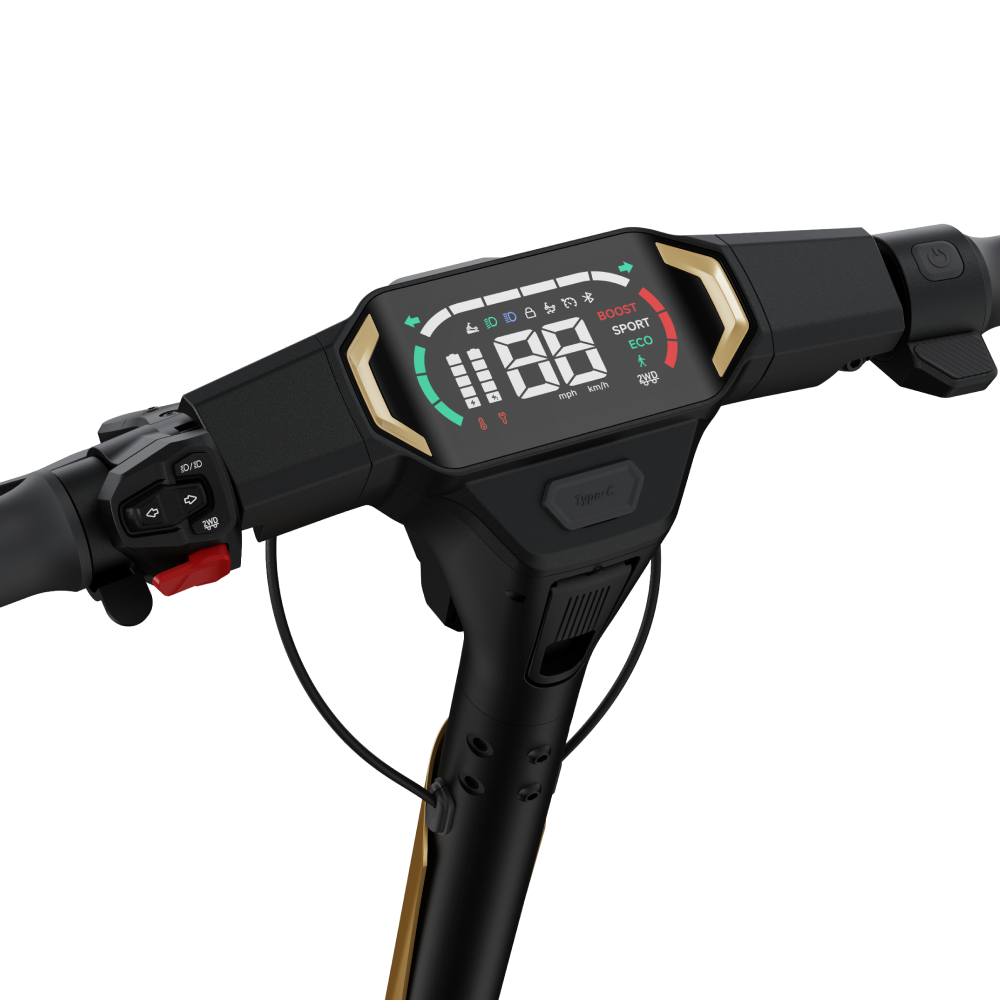 NAVEE UT5 Ultra X Dual Motor Electric Scooter with 74.6-Mile Range, 43.5 MPH Top Speed, 2400W Dual Motors and Dual Hydraulic Suspension