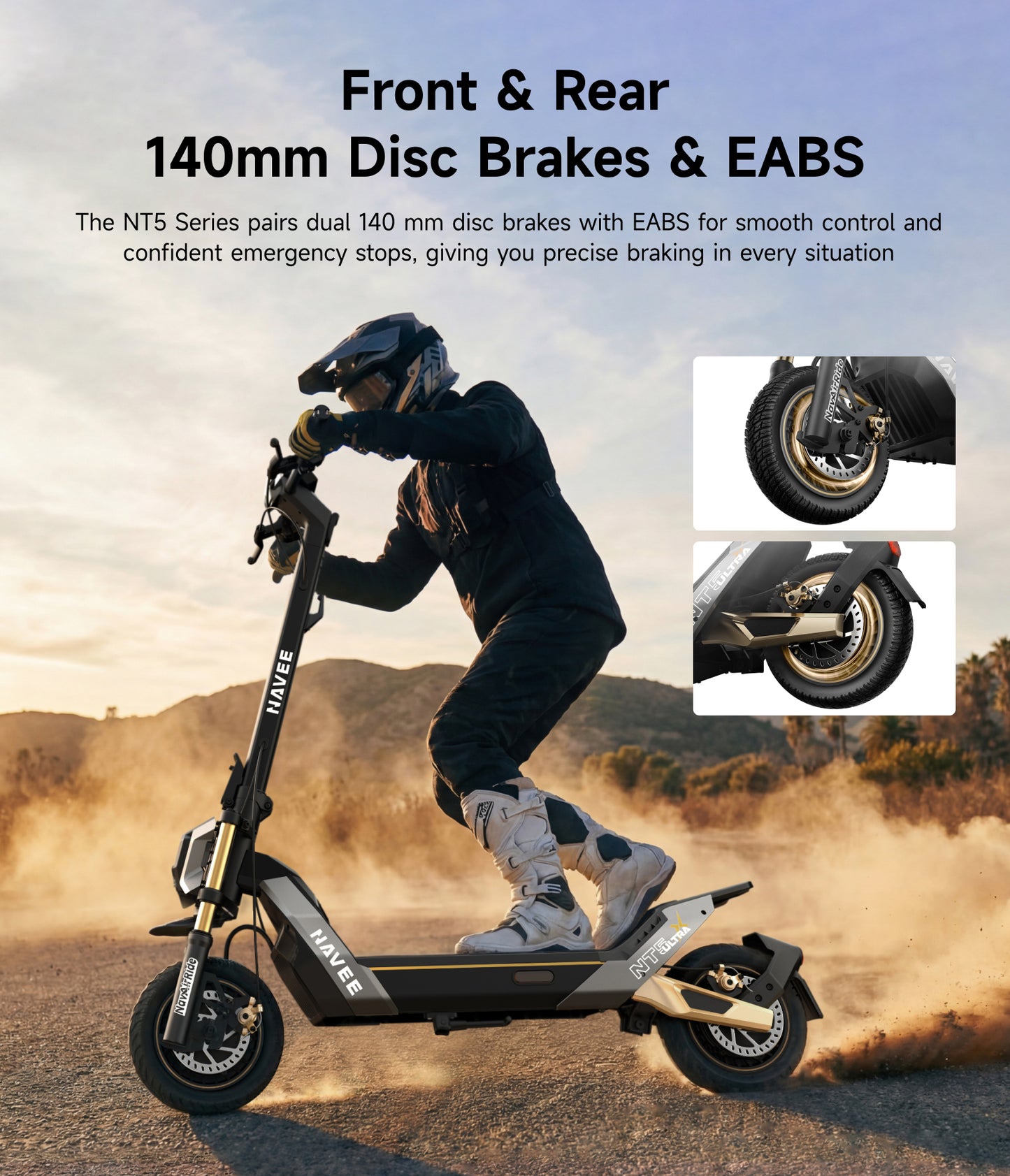 NAVEE NT5 Ultra X Dual Motor Electric Scooter with 55.9-Mile Range, 40 MPH Top Speed, 2400W Peak Power and Dual Suspension