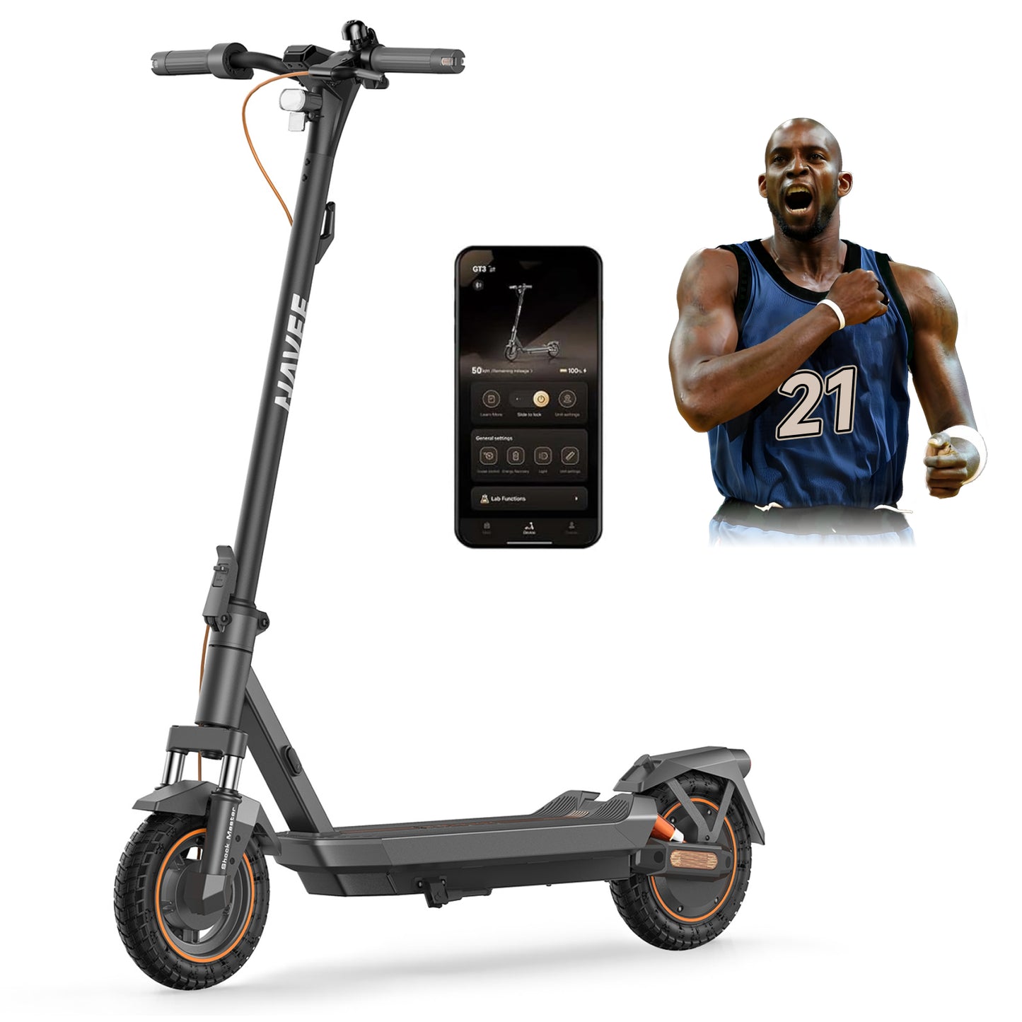 NAVEE GT3 Electric Scooter with 31-Mile Range, 20 MPH Top Speed, 700W Peak Motor and Dual Suspension