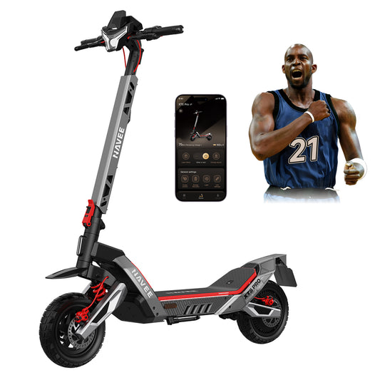NAVEE XT5 Pro Off-Road Foldable Electric Scooter with 46.6-Mile Range, 31 MPH Top Speed, 2200W Peak Motor and Patented Suspension System