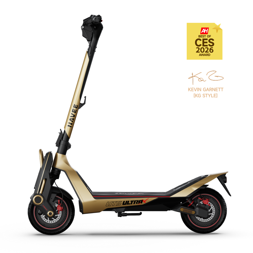 NAVEE UT5 Ultra X Dual Motor Electric Scooter with 74.6-Mile Range, 43.5 MPH Top Speed, 2400W Dual Motors and Dual Hydraulic Suspension