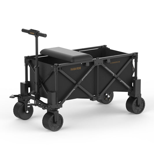 NAVEE Wagon 4X Electric Utility Wagon with 770 lbs Load Capacity, 4-Wheel Drive, 3000W Peak Power and UWB Smart Control