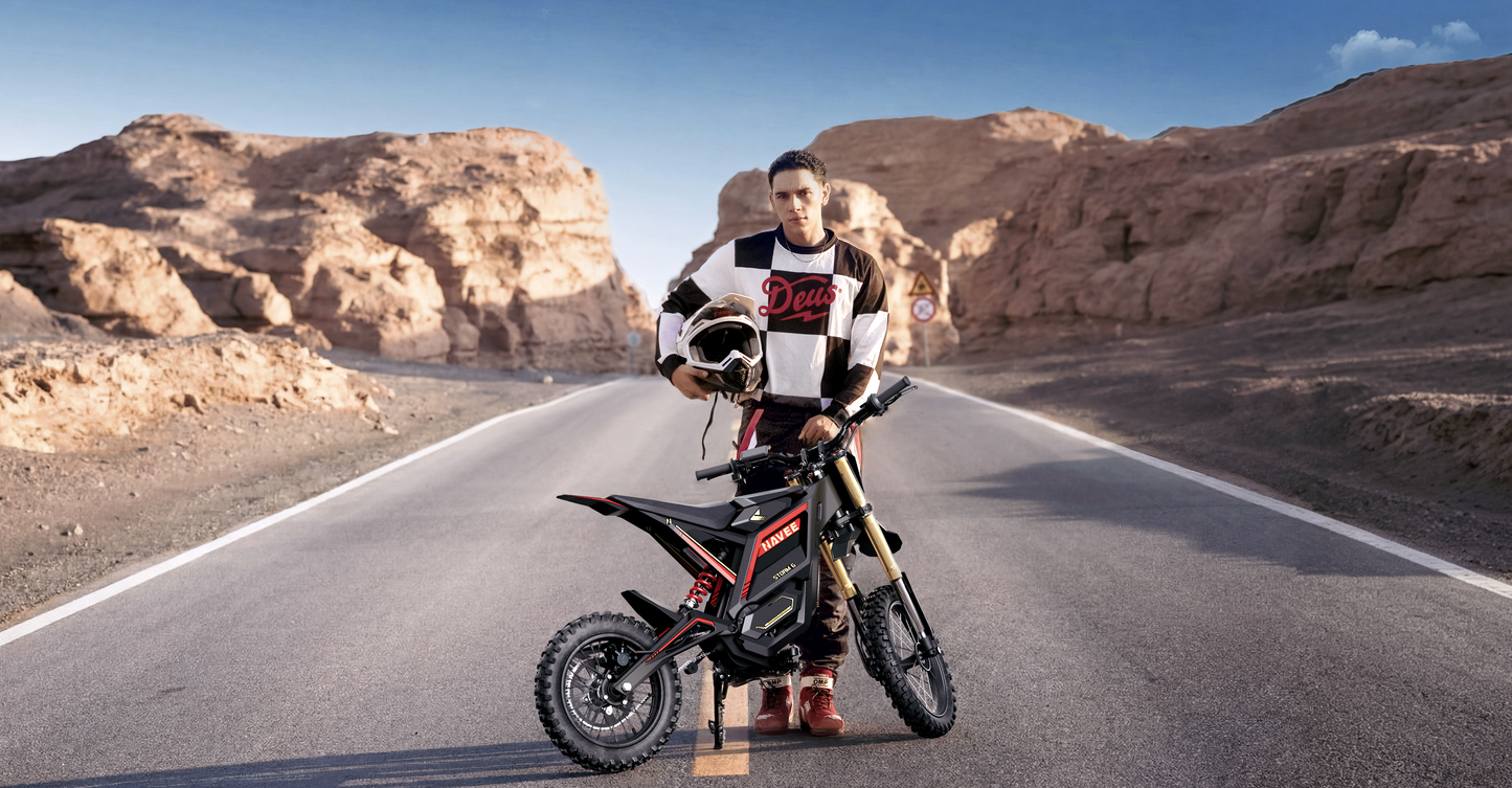 NAVEE Storm G High-Performance Electric Bike with 31-Mile Range, 34 MPH Top Speed, 2000W Mid-Drive Motor and Dual Hydraulic Suspension