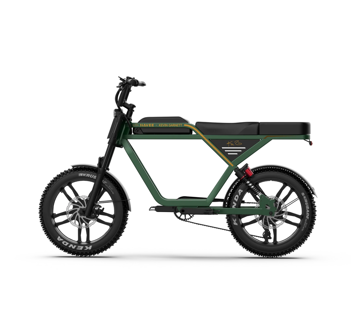 NAVEE KG05 Fat Tire Electric Bike with 37-Mile Pedal-Assist Range, 20 MPH Top Speed, 500W Rated Motor and Dual Suspension