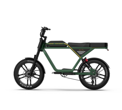 NAVEE KG05 Fat Tire Electric Bike with 37-Mile Pedal-Assist Range, 20 MPH Top Speed, 500W Rated Motor and Dual Suspension