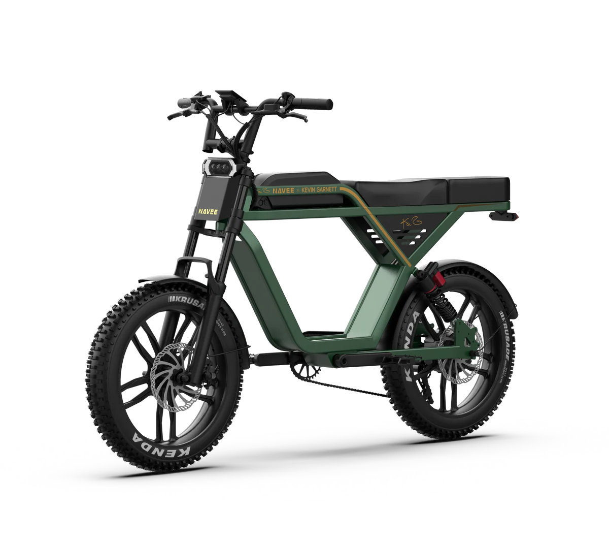 NAVEE KG05 Fat Tire Electric Bike with 37-Mile Pedal-Assist Range, 20 MPH Top Speed, 500W Rated Motor and Dual Suspension