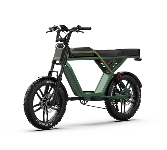 NAVEE KG05 Fat Tire Electric Bike with 37-Mile Pedal-Assist Range, 20 MPH Top Speed, 500W Rated Motor and Dual Suspension