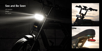 NAVEE KG05 Fat Tire Electric Bike with 37-Mile Pedal-Assist Range, 20 MPH Top Speed, 500W Rated Motor and Dual Suspension