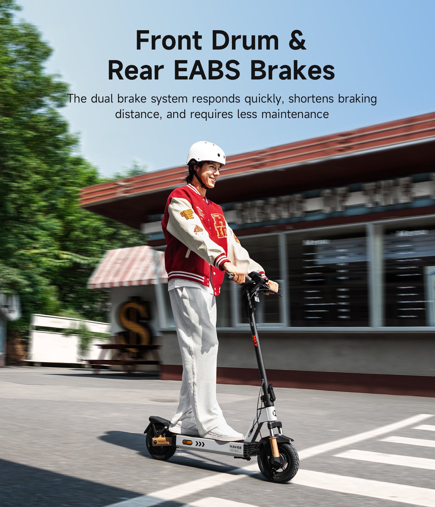 NAVEE G5 Max Foldable Electric Scooter with 43.5-Mile Range, 20 MPH Top Speed, 1000W Peak Motor and Front & Rear Suspension