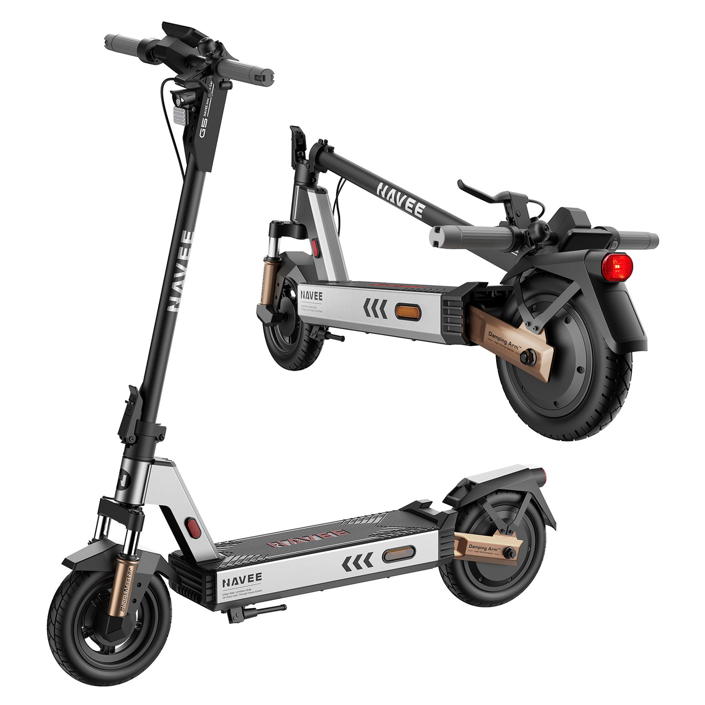 NAVEE G5 Pro Foldable Electric Scooter with 34.2-Mile Range, 20 MPH Top Speed, 800W Peak Motor and Front & Rear Suspension