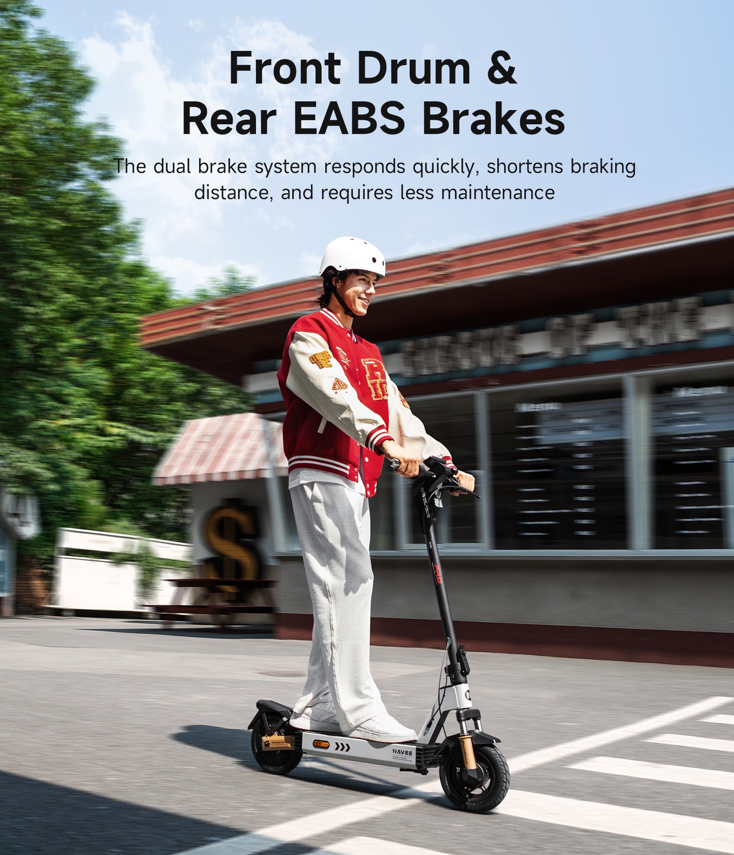 NAVEE G5 Pro Foldable Electric Scooter with 34.2-Mile Range, 20 MPH Top Speed, 800W Peak Motor and Front & Rear Suspension