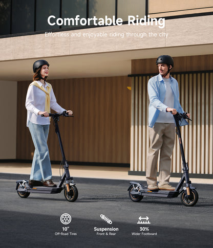 NAVEE GT5 Max Foldable Electric Scooter with 55.9-Mile Range, 25 MPH Top Speed, 1638W Peak Motor and Front & Rear Suspension | Best Long Range Scooter under $1000