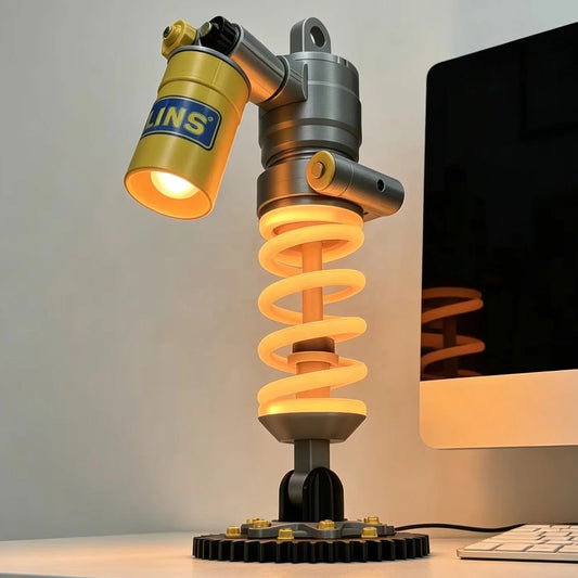 Industrial-Style 3D-Printed Creative Design: Personalized Decorative Car Shock Absorber-Shaped Table Lamp and Night Light