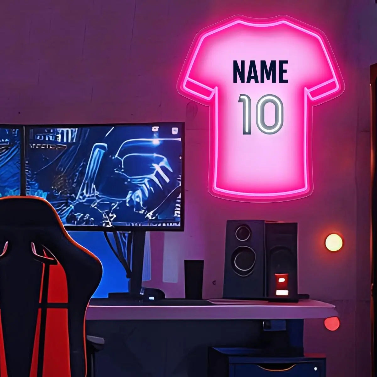 Soccer Ball Jersey Neon Sign Custom logo for Romantic Proposal Wedding Decor Dimmable Led Sign Custom Acrylic Neon Lights Logo
