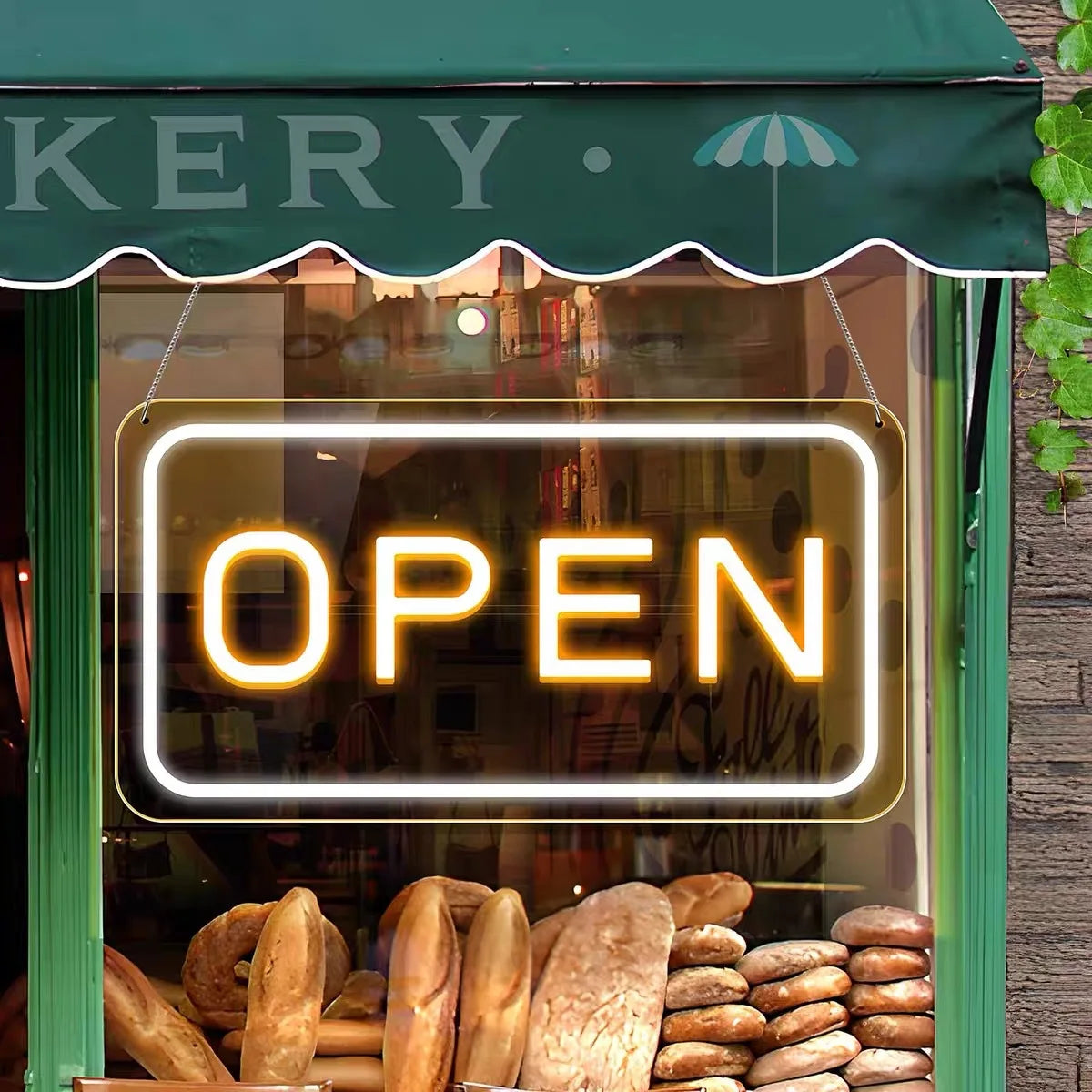 Open LED Neon Sign Lights LED Open Sign 3D Art Decorative Neon Signs for Business Shop,Bar,Restaurant,light up Letters