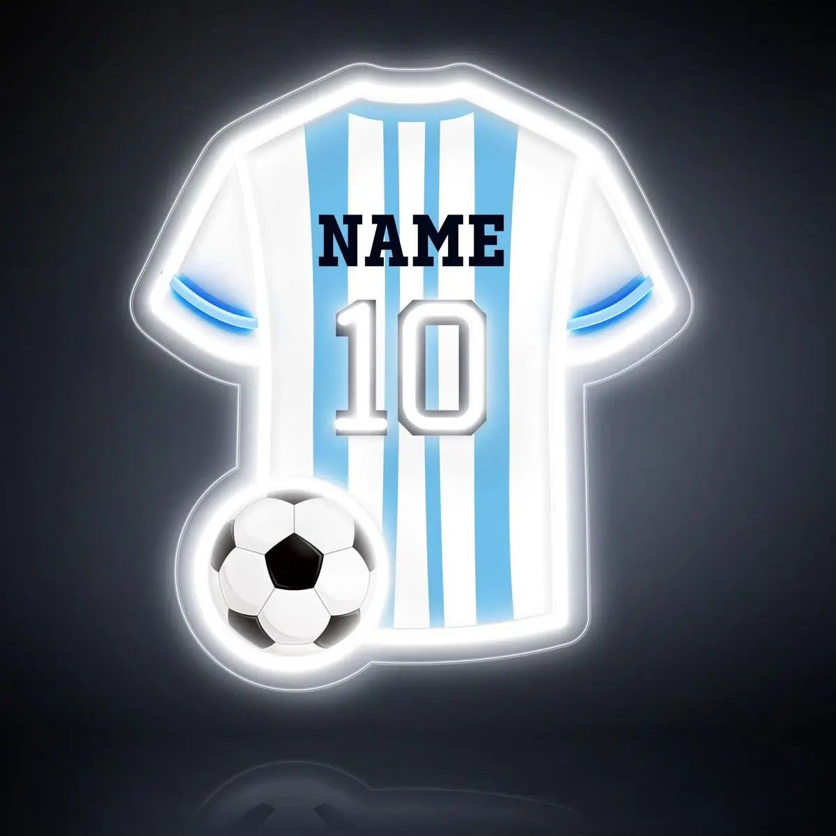 Soccer Ball Jersey Neon Sign Custom logo for Romantic Proposal Wedding Decor Dimmable Led Sign Custom Acrylic Neon Lights Logo