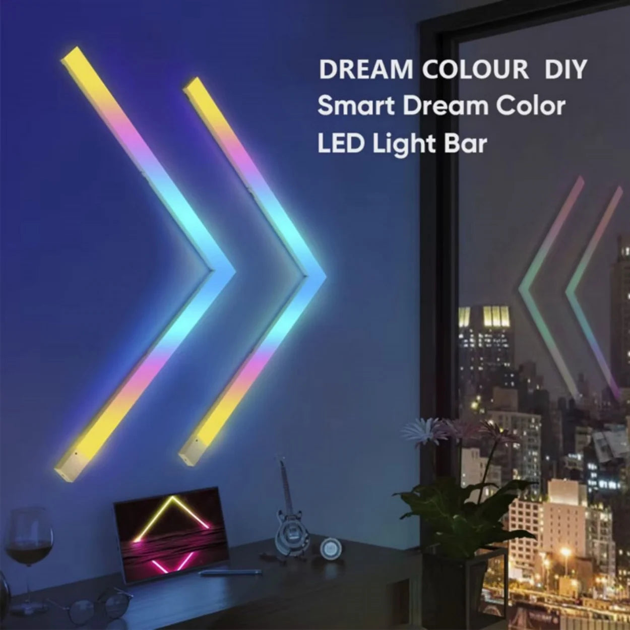 High Quality Smart Glide Ambience Wall Light RGB DIY 3pcs/set WIFI Connection Splicing Atmosphere Night Light