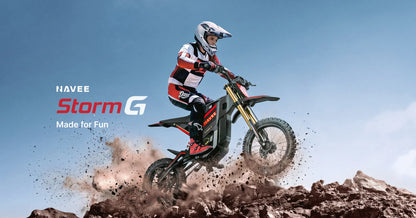 NAVEE Storm G High-Performance Electric Bike with 31-Mile Range, 34 MPH Top Speed, 2000W Mid-Drive Motor and Dual Hydraulic Suspension