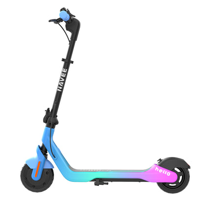 NAVEE K100 Max Kids Foldable Electric Scooter with 14.9-Mile Range, 12.4 MPH Top Speed, Bluetooth Speaker and RGB Ambient Lights