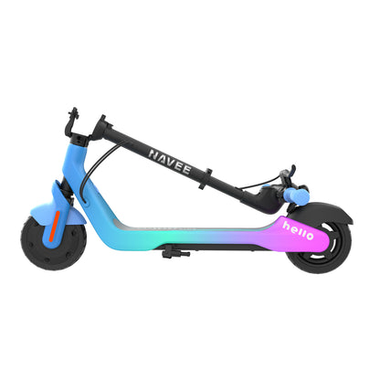 NAVEE K100 Max Kids Foldable Electric Scooter with 14.9-Mile Range, 12.4 MPH Top Speed, Bluetooth Speaker and RGB Ambient Lights