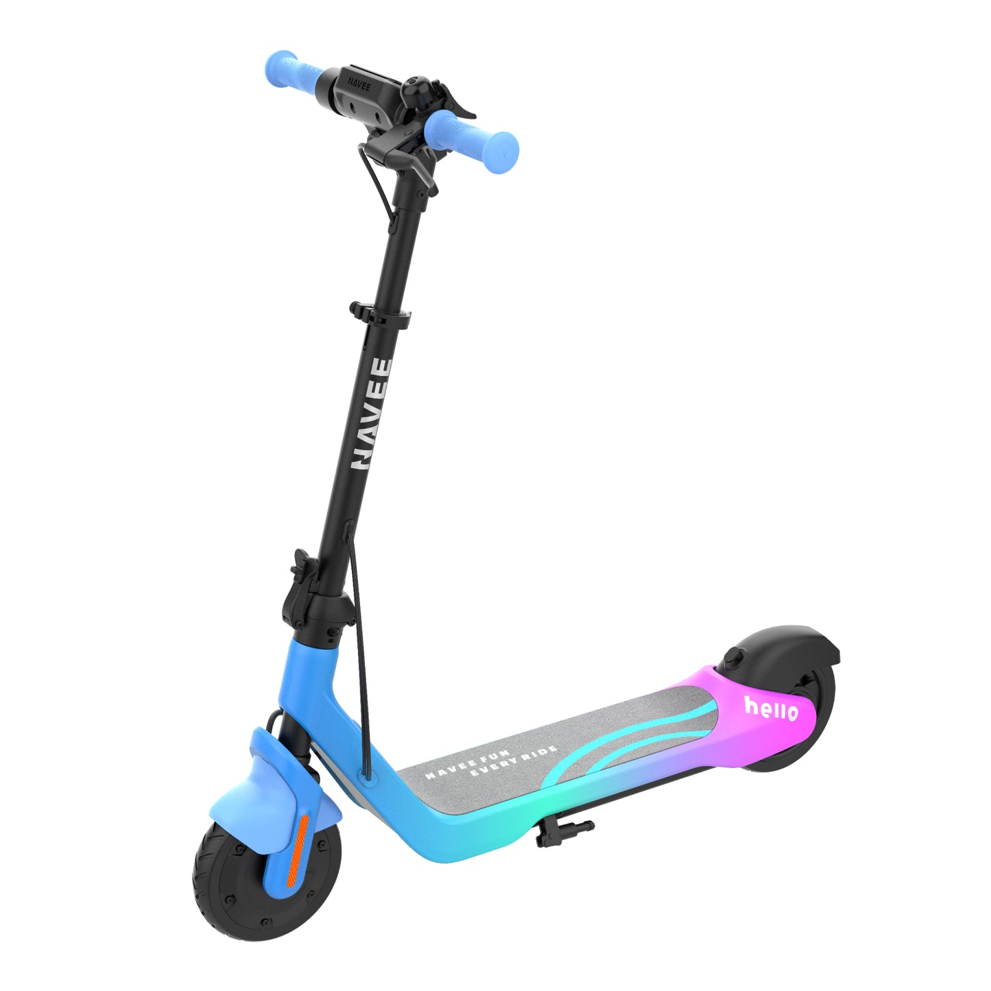 NAVEE K100 Max Kids Foldable Electric Scooter with 14.9-Mile Range, 12.4 MPH Top Speed, Bluetooth Speaker and RGB Ambient Lights