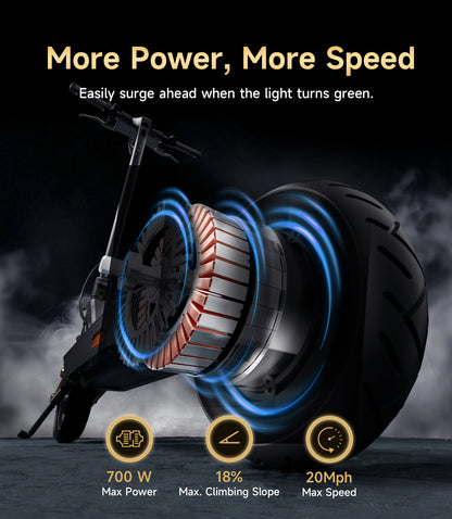 NAVEE GT3 Electric Scooter with 31-Mile Range, 20 MPH Top Speed, 700W Peak Motor and Dual Suspension