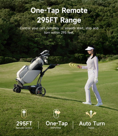NAVEE Birdie 3 Electric Golf Push Cart with 18.6-Mile Range, Remote Control, Dual Motors and All-Terrain Wheels