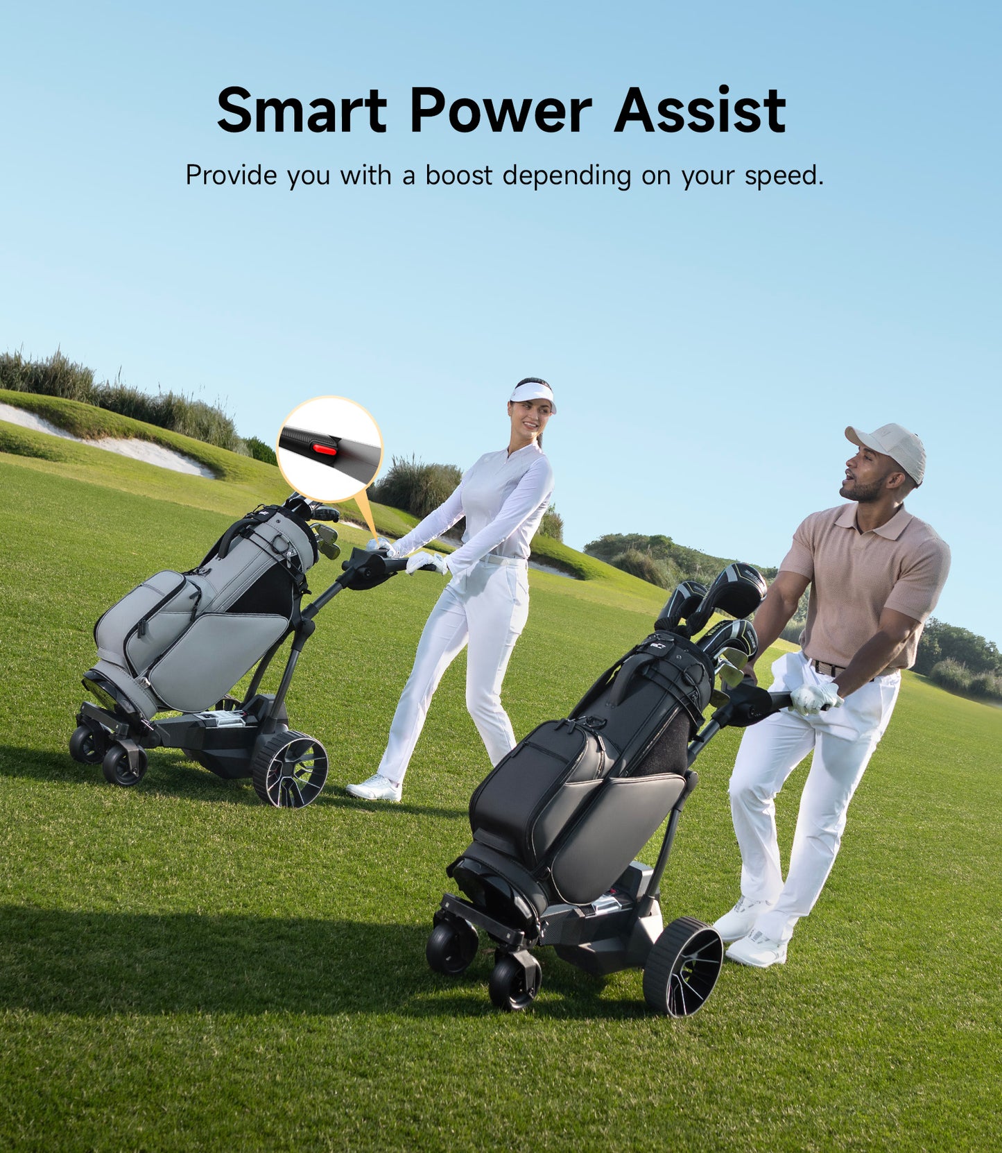 NAVEE Birdie 3X Electric Golf Push Cart with 18.6-Mile Range, UWB Follow Mode, Remote Control and Dual Motors