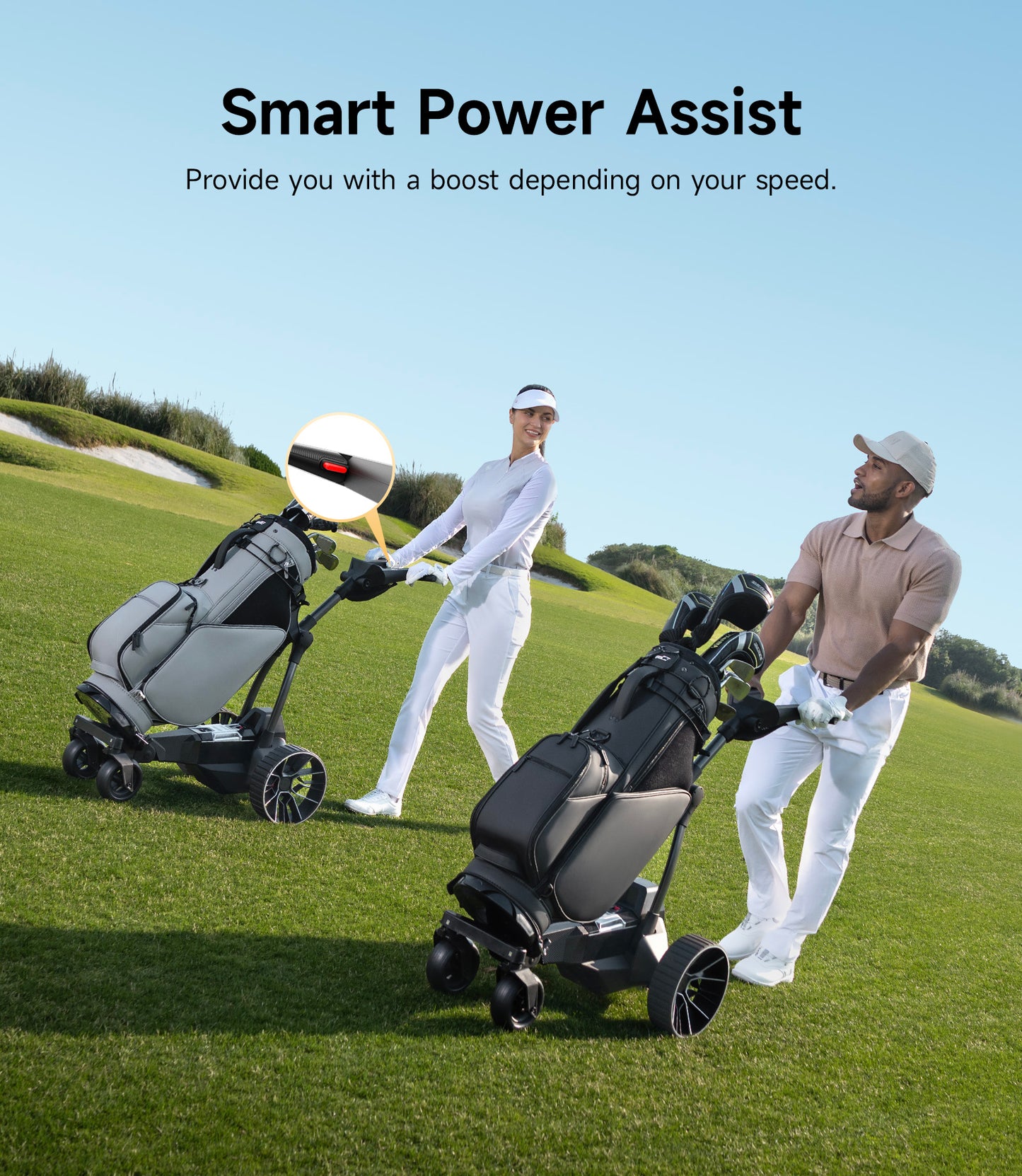 NAVEE Birdie 3 Electric Golf Push Cart with 18.6-Mile Range, Remote Control, Dual Motors and All-Terrain Wheels