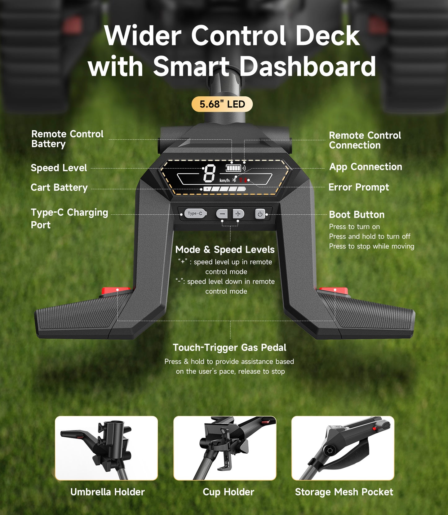 NAVEE Birdie 3 Electric Golf Push Cart with 18.6-Mile Range, Remote Control, Dual Motors and All-Terrain Wheels