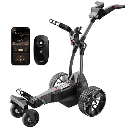 NAVEE Birdie 3X Electric Golf Push Cart with 18.6-Mile Range, UWB Follow Mode, Remote Control and Dual Motors