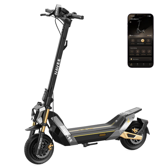 NAVEE NT5 Ultra X Dual Motor Electric Scooter with 55.9-Mile Range, 40 MPH Top Speed, 2400W Peak Power and Dual Suspension