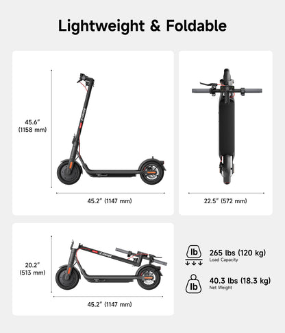 NAVEE V50i Pro Foldable Electric Scooter with 31.1-Mile Range, 20 MPH Top Speed, 700W Peak Motor and 10" Pneumatic Tires