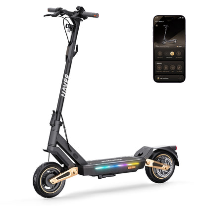 NAVEE ST3 Pro Foldable Electric Scooter with 46.6-Mile Range, 24.9 MPH Top Speed, 1350W Peak Motor and Front & Rear Suspension
