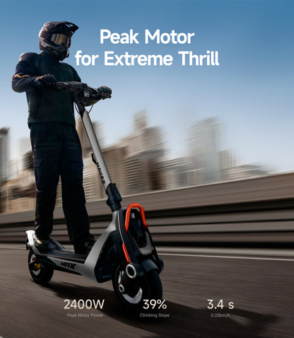 NAVEE UT5 Max Electric Scooter with 62.1-Mile Range, 31.1 MPH Top Speed, 2400W Peak Motor and Dual Hydraulic Suspension