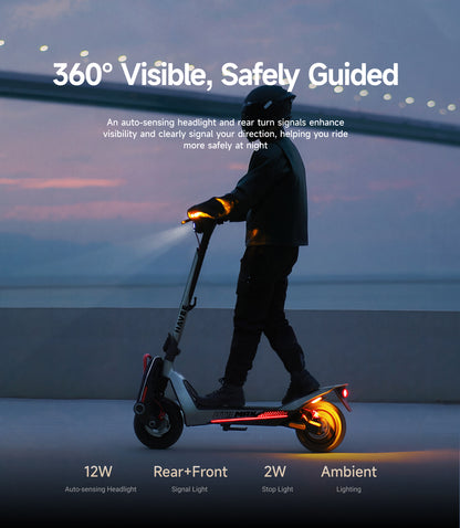 NAVEE UT5 Ultra X Dual Motor Electric Scooter with 74.6-Mile Range, 43.5 MPH Top Speed, 2400W Dual Motors and Dual Hydraulic Suspension