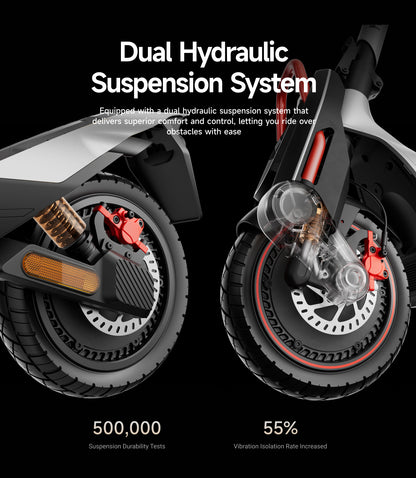 NAVEE UT5 Max Electric Scooter with 62.1-Mile Range, 31.1 MPH Top Speed, 2400W Peak Motor and Dual Hydraulic Suspension