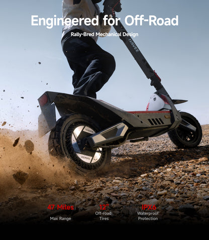 NAVEE XT5 Pro Off-Road Foldable Electric Scooter with 46.6-Mile Range, 31 MPH Top Speed, 2200W Peak Motor and Patented Suspension System
